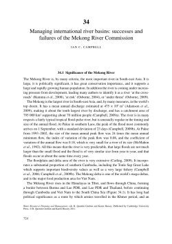 Managing international river basins: successes