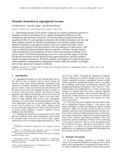Meander formation in supraglacial streams