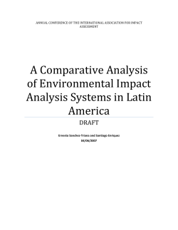 A Comparative Analysis of Environmental Impact Analysis