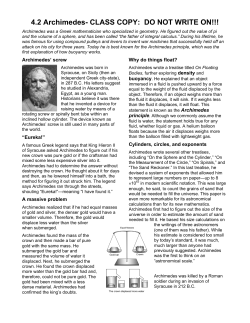 4.2 Archimedes- CLASS COPY: DO NOT WRITE ON!!!