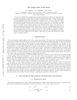 The young centre of the Earth