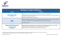Marijuana Usage - Resource Brokerage