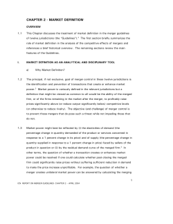 Market Definition - International Competition Network