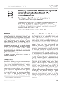 bioinformatics - Computer Science