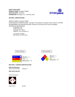 SAFETY DATA SHEET PRODUCT NAME: Foamplus® B5504