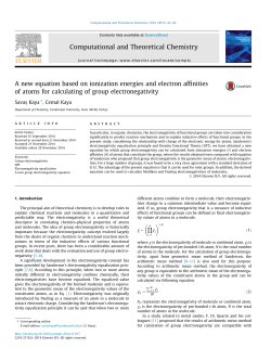 A new equation based on ionization energies and electron affinities