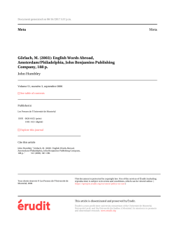 G&ouml;rlach, M. (2003): English Words Abroad, Amsterdam