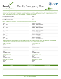 Family Emergency Plan