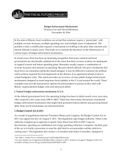 1 Budget Enforcement Mechanisms Chuanyi Guo and David