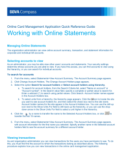 Managing Online Statements QRG for Administrators