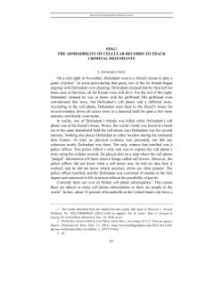 ping! the admissibility of cellular records