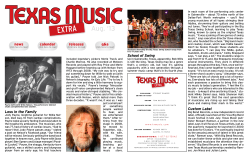 Aug. `13 - Texas Music Magazine