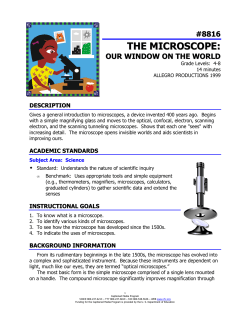 the microscope - Captioned Media Program