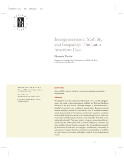 Intergenerational Mobility and Inequality: The Latin American Case