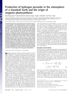 Production of hydrogen peroxide in the atmosphere