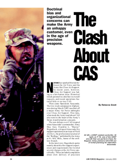 The Clash About CAS - Air Force Magazine