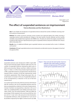 The effect of suspended sentences on imprisonment
