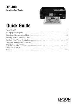 Quick Guide - XP-400