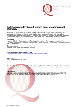 Early Iron Age pottery in south-western Iberia: archaeometry