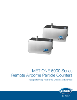 MET ONE 6000 Series Remote Airborne Particle Counters