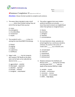 Sentence Completion 18