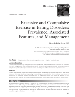 Excessive and Compulsive Exercise in Eating Disorders