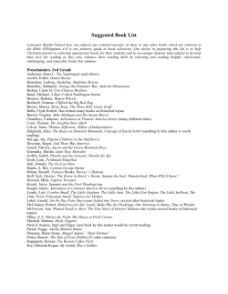 Suggested Book List