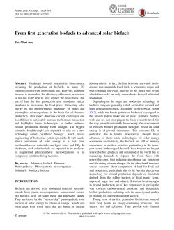 From first generation biofuels to advanced solar biofuels | SpringerLink