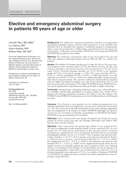 Elective and emergency abdominal surgery in patients 90 years of