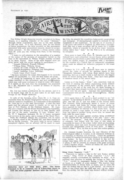 THE Wilbur Wright Memorial recently unveiled at Le