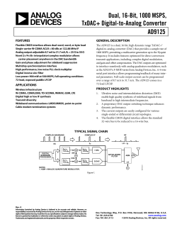 Dual, 16-Bit, 1000 MSPS, TxDAC+ Digital-to