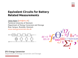 Equivalent Circuits for Battery Related Measurements