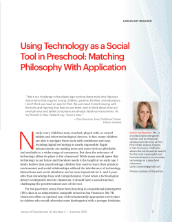 Using Technology as a Social Tool in Preschool