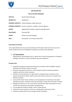 Site Manager Job Specification