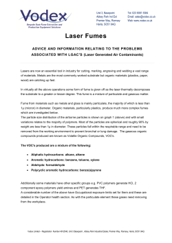 Laser Fumes - Advice and Information PDF