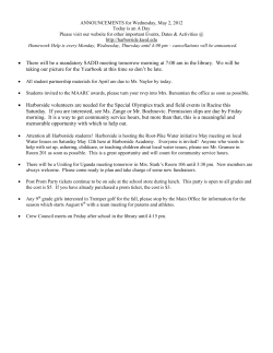 There will be a mandatory SADD meeting tomorrow morning at 7:00