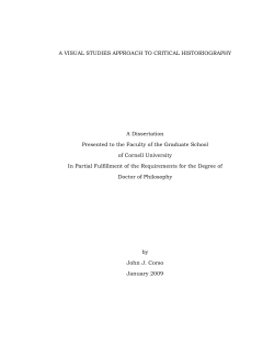 A VISUAL STUDIES APPROACH TO CRITICAL HISTORIOGRAPHY