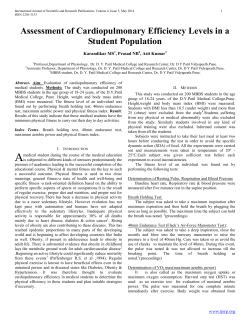 Assessment of Cardiopulmonary Efficiency Levels in a Student