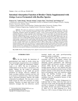 Intestinal Absorption Function of Broiler Chicks Supplemented with