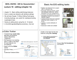 Basic ArcGIS editing tasks
