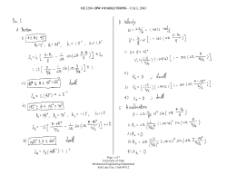 me3200- hw # 8 solutions &ndash; fall 2003
