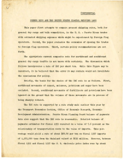 Puerto Rico and the United States Coastal Shipping Laws, 29 abr