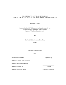 EXPANDING THE POWER OF LITERATURE: AFRICAN AMERICAN