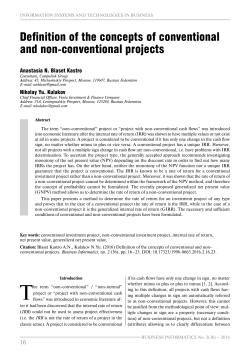 Definition of the concepts of conventional and non