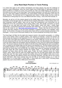 Jerry Reed Style Pinches in Travis Picking