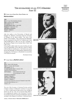 The Biographies of All IOC-Members. Part III