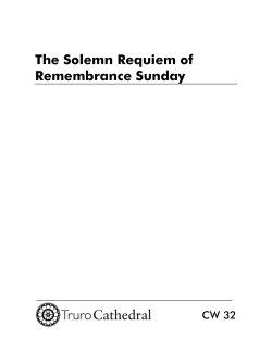 The Solemn Requiem of Remembrance Sunday