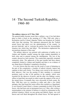 14 &middot; The Second Turkish Republic, 1960&ndash;80