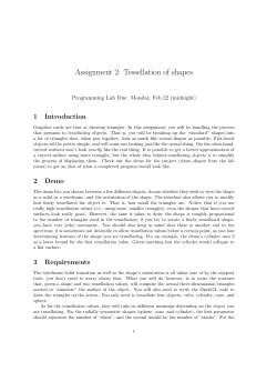 Assignment 2: Tessellation of shapes