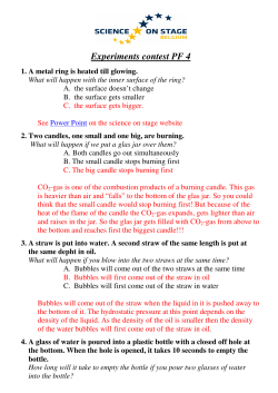 Experiments contest PF 4 1. A metal ring is heated till glowing. What